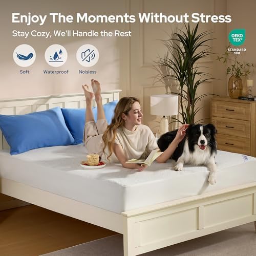 BEDLORE Full Size Mattress Protector, Waterproof Noiseless Mattress Cover - Image 2