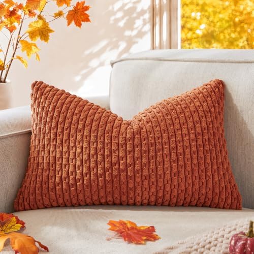 Kevin Textile Soft Corduroy 12"x24" Lumbar Pillow Cover 1 Pack by KevinTextile