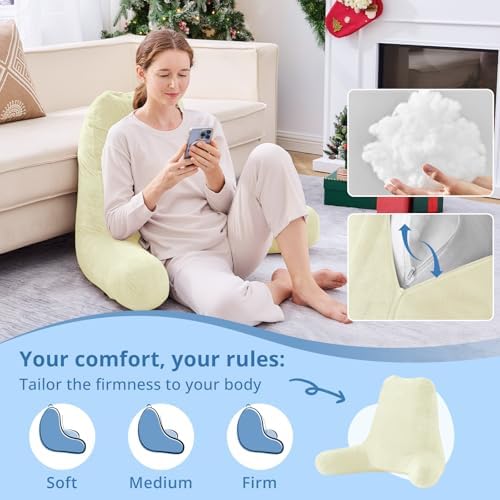 Sasttie Reading Pillow for Bed, Back Pillow for Sitting Up - Image 3