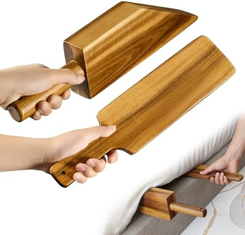 Acacia Wood Mattress Lifter & Bed Sheet Tucker Tool Set by Unknown