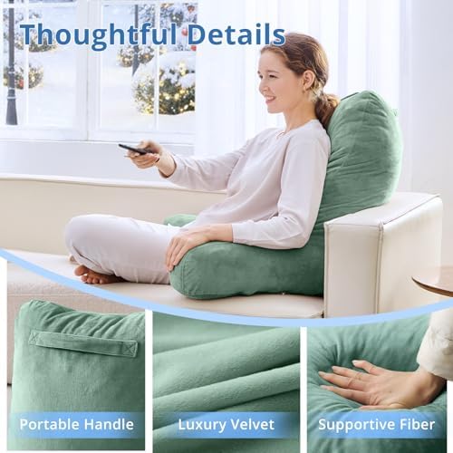 Sasttie Reading Pillow for Bed, Back Pillow for Sitting Up - Image 4