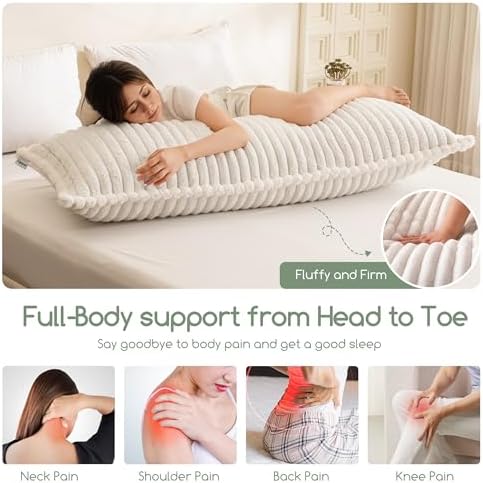 HIGOGOGO Memory Foam Body Pillow, Thickened Large Long Bed Pillow - Image 3