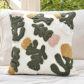 Throw Pillow Covers 18x18 Boho Tufted Fall Floral by LOOPUINHOM