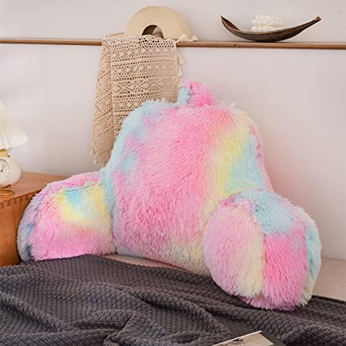 A Nice Night YellowPink Reading Pillow, Large Bed Wedge Pillows by ANICENIGHT