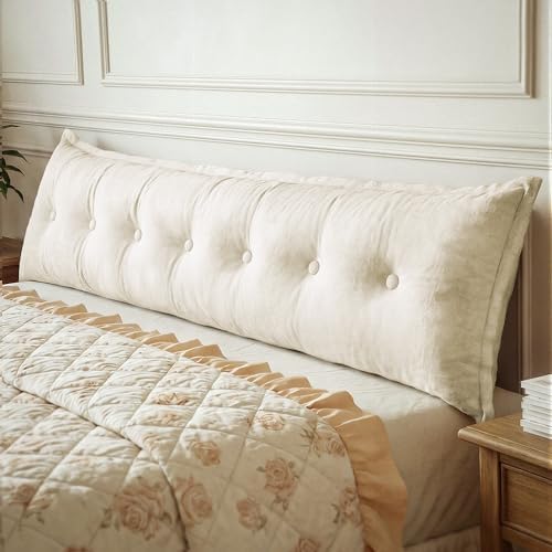 WOWMAX Headboard Pillow Twin Dorm Bolster Reading Pillow by WOWMAX
