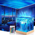 Aurora Projector Light, 16-Color Ambient Lighting Room Decor, Wood Base by KidoYean