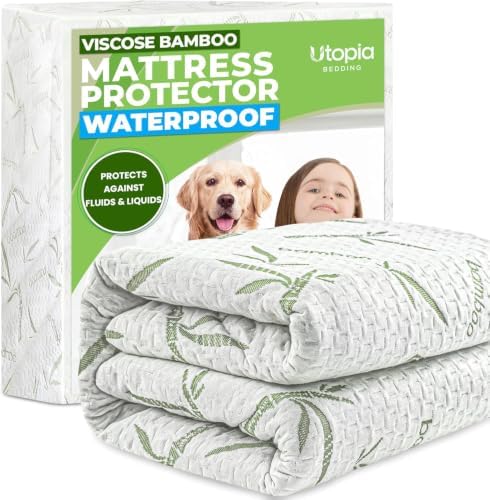 Bamboo Viscose Waterproof Mattress Protector California King by UTOPIABEDDING