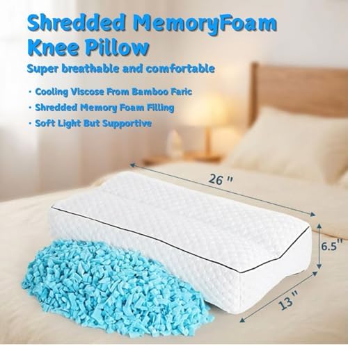 Knee Pillow for Side Sleepers Memory Foam Pain Relief for Hip Back Sciatica - Image 2