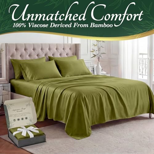 DECOLURE 100% Viscose Derived from Bamboo Sheets Full Size, Luxury 6 Pc Set - Image 2