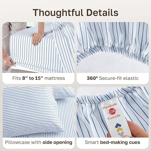 California Design Den 600 Thread Count Twin XL Cotton Sheet Sets - Image 5