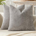 MIULEE Decorative Couch Throw Pillow Covers 20x20 Inch Light Gray 2 Pack by MIULEE