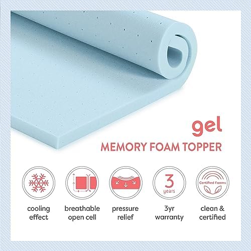 Best Price Mattress 3 Inch Ventilated Memory Foam Mattress Topper, Cooling Gel - Image 6