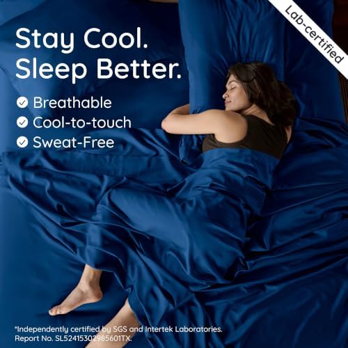 Bambaw 100% Viscose Derived from Bamboo Fitted Sheets Queen Size, Cooling - Image 3