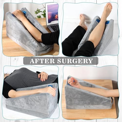 Buryeah Gray Arm Elevation Pillow 2 Pocket, Plush Material - Image 4