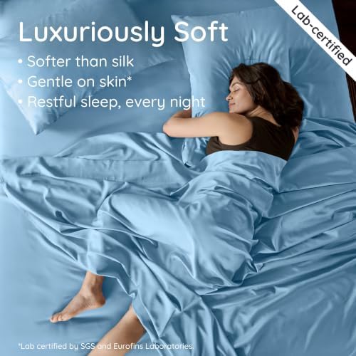 Bambaw 100% Viscose Derived from Bamboo Queen Fitted Sheet - Image 5