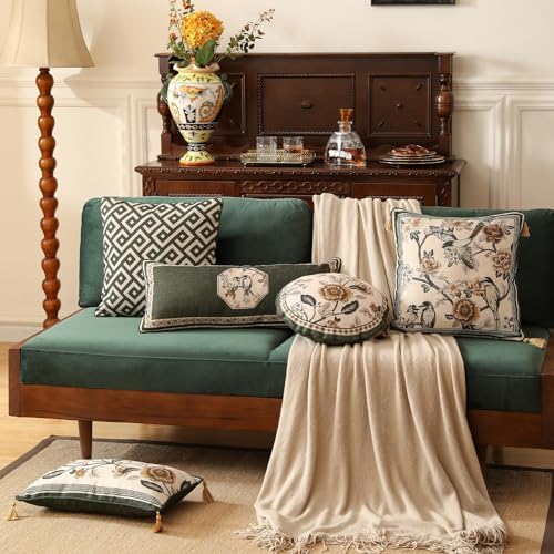 ISAENNE Vintage Linen Square Throw Pillow Cover - Image 7