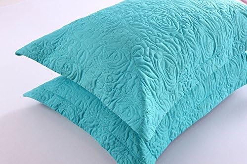 MarCielo 2-Piece Embroidered Pillow Shams, Decorative Microfiber Pillow Covers - Image 3