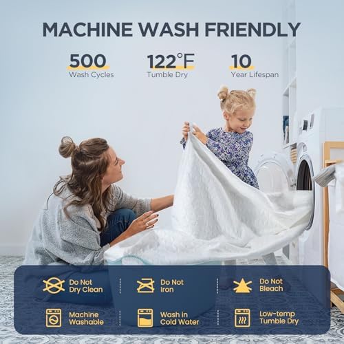 Premium Waterproof Cal King Mattress Protector Made from Silver-Infused Bamboo Rayon for Better Health, Odor-Free Hypoallergenic Cal King Mattress Cover