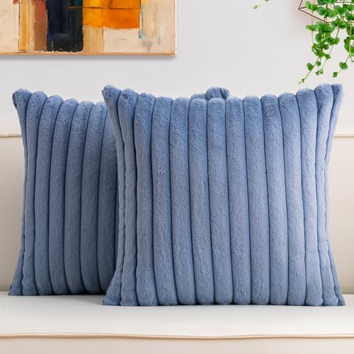 Aegero Pack of 2 Faux Fur Christmas Throw Pillow Covers 22x22 Inch by Unknown