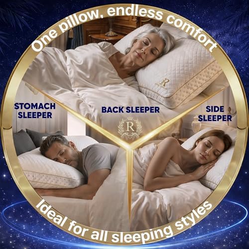 Royal Therapy 4-Pack King Memory Foam Pillow, Adjustable Shredded Odor-Free Bed - Image 7