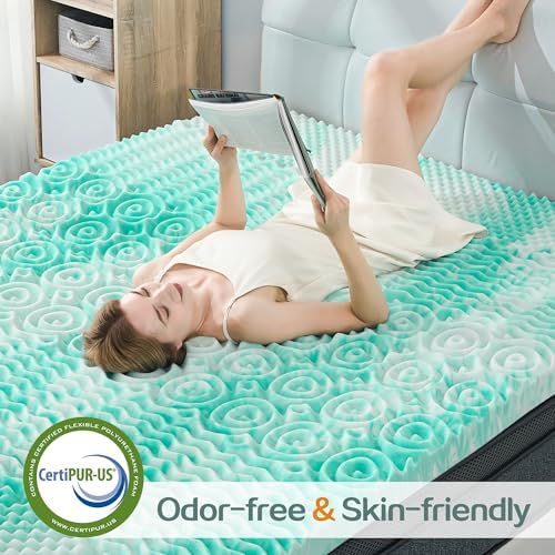 SINWEEK Mattress Topper 5-Zone Memory Foam Mattress Topper Pressure Relieve - Image 5