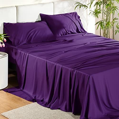 Bedsure PureWoven 100% Rayon Derived from Bamboo, King Size Sheets Set by BEDSURE
