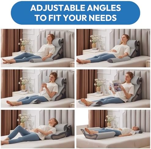 Ahpmeoa 4PCS Wedge Pillow Set for After Surgery, Back Pillow for Bed Sitting up - Image 3
