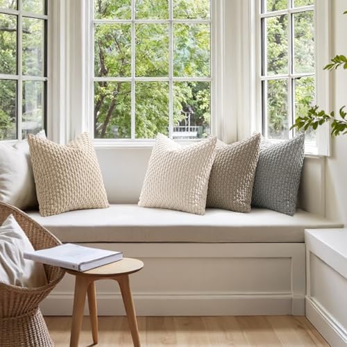 MIULEE Neutral Harmony Decorative Throw Pillow Covers - Image 4