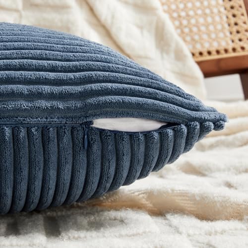 Fancy Homi 2 Packs Dusty Blue Lumbar Decorative Throw Pillow Covers 16x32 Inch - Image 3