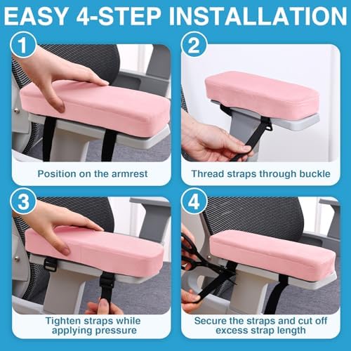 Smiry Memory Foam Office Chair Armrest Pads, Non-Slip Armrest Cushion - Image 6