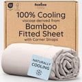 Bambaw 100% Viscose Derived from Bamboo Fitted Sheet Queen Size, Cooling Fitted by Bambaw