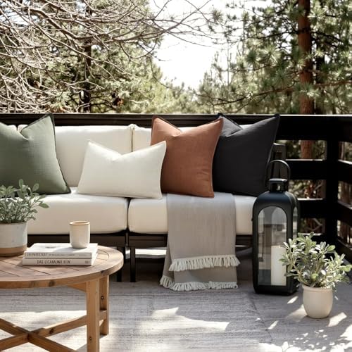 MIULEE Thick Textured Decorative Throw Pillow Covers 20x20 Inch Black - Image 6
