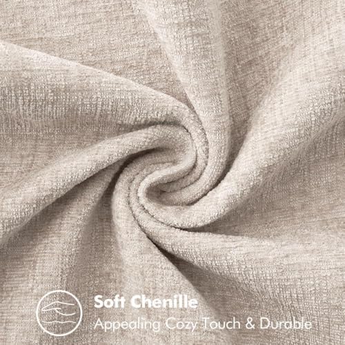 MIULEE Decorative Lumbar Throw Pillow Covers 12x20 Inch Taupe 2 Pack - Image 3
