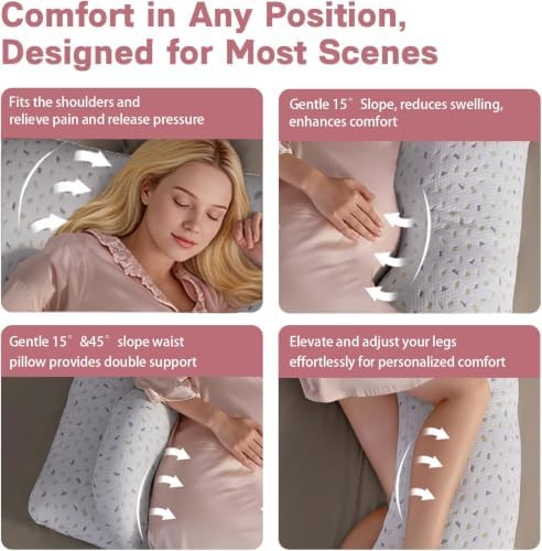 Pregnancy Pillows for Sleeping, Full Body Maternity Pillow - Image 6