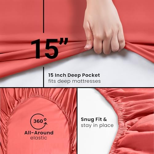 Queen Fitted Sheet, Ultra Soft Fits Up to 15 Inch Deep Pocket - Image 3