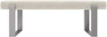 VANT Upholstered Bed Bench - Micro Suede Neutral Sand - Brushed Nickel - Contemporary Modern, Bedroom Bench Seat, Hallway, or Entryway