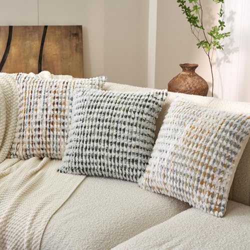 Aeckself Boho Chenille Tufted Pillow Cover 20 x 20 Inch, Decorative Square - Image 6