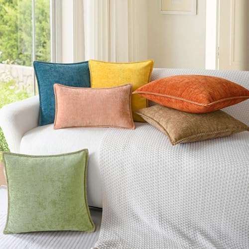 CaliTime Decorative Couch Throw Pillow Covers 18 X 18 Inches Apricot Brown - Image 4