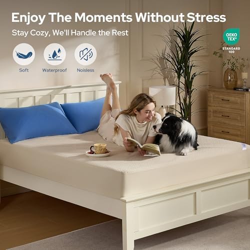 BEDLORE King Mattress Protector, Waterproof Noiseless Mattress Cover - Image 2