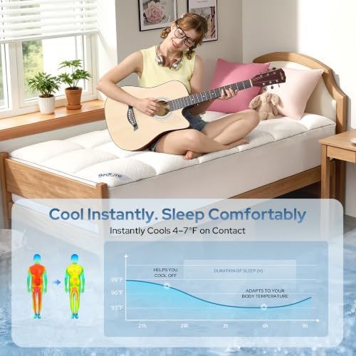 BEDLORE Twin XL Cooling Mattress Topper - Image 2