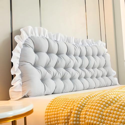 College Dorm Bed Bolster Pillow Long Reading Rectangular Headboard Pillow by LQdpdd