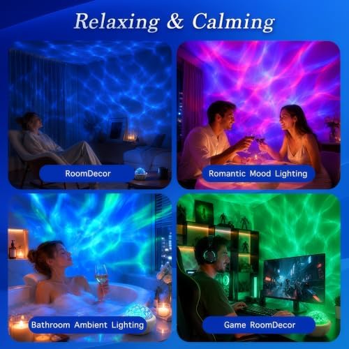 Northern Light Projector Night Light with Remote Control, Beige - Image 2