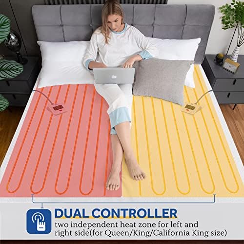Sealy Heated Mattress Pad King Size Dual Controller Machine Washable 78×80" - Image 3