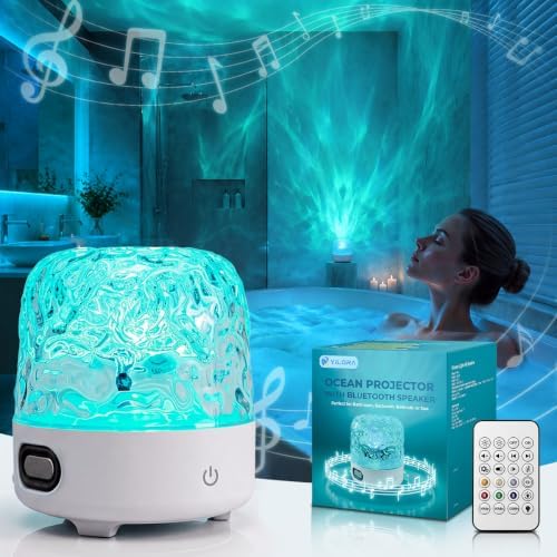 Waterproof Shower Mood Light with Bluetooth Speaker & Ocean Wave Projector by Unknown