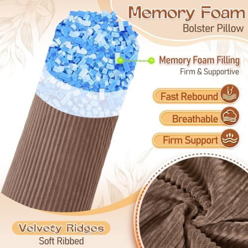 1 MIDDLE ONE Body Pillow, Memory Foam Round Body Pillows - Image 2