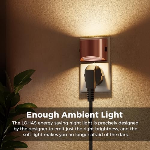 L LOHAS LED Night Lights Plug into Wall, Dimmable Night Light 2 Pack - Image 2