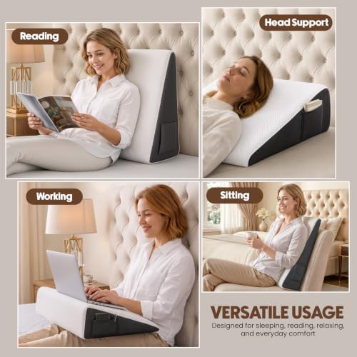 Utopia Bedding Wedge Pillow for Headboard, Memory Foam - Image 4