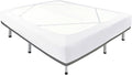 Biscaynebay Decorative Box Spring Cover Queen Size, White Luxurious Jersey Knitting Stretchy Wrap Around 4 Sides Bed Skirt for Home/Hotels, Easy Fit Wrinkle & Fade Free Machine Washable