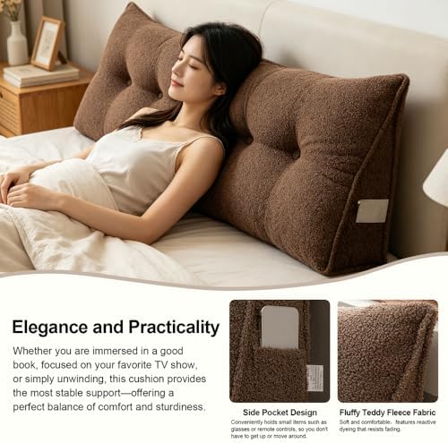 ERWUDEling King Size Wedge Headboard Pillow, Large Backrest Cushion - Image 4