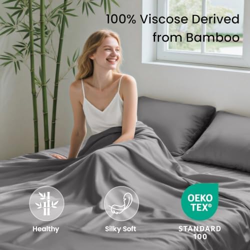 Love's cabin 4 Piece California King Size Sheet Set, 100% Rayon Derived from - Image 2